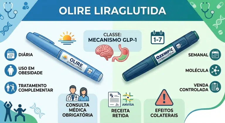 Olire (liraglutida): para quem é indicado, como funciona e o que muda em relação ao Ozempic 1 Olire liraglutida
